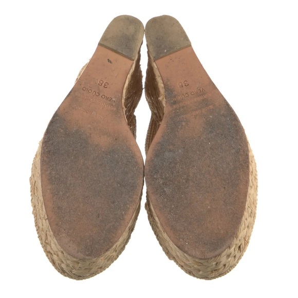 Carrie Forbes Women's Tan Woven Platform Sandals - Picture 5 of 5